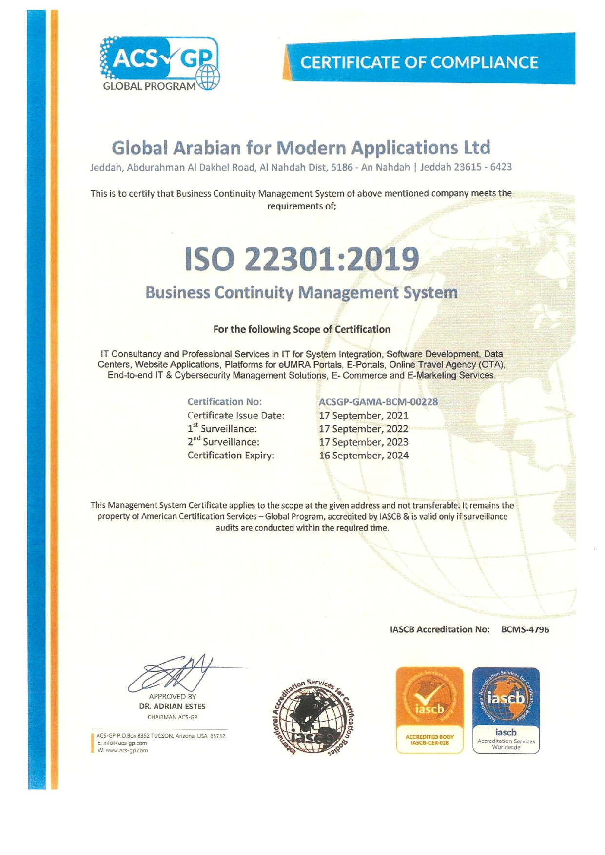ISO 22301 : 2012